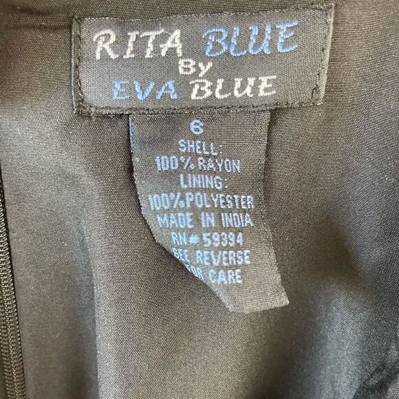NWT Rita Blue by Eva Blue Matching Top and Pants Size 6 - Picture 14 of 14